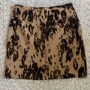 Banana Republic Animal Print Mini Skirt - Tan and Black